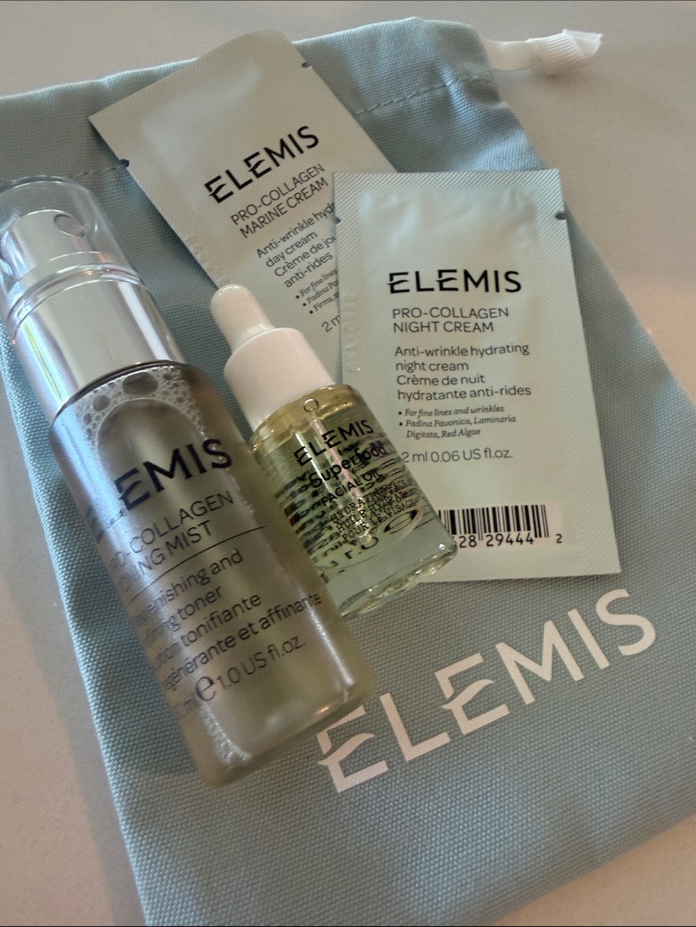 Elemis Pro Collagen Toning Mist & facial oil